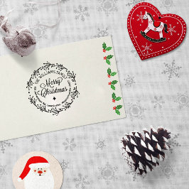 God jul, Anpassningsbar Family Returadress Stämpel
