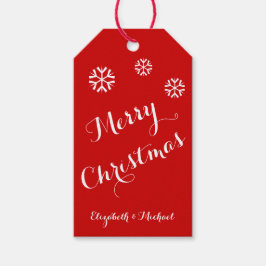 God jul Anpassningsbar Helgdag Red Grönt Gift-Märk Presentetikett