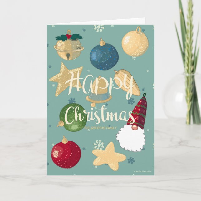 God jul. Anpassningsbar Helgkort (Framsida)