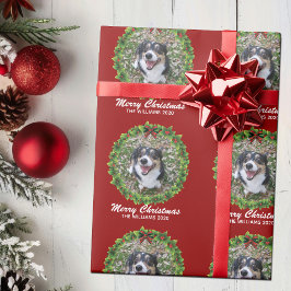 God jul Anpassningsbar Hund Foto Red Presentpapper