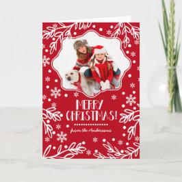 God Jul. Anpassningsbar Julfotoport Helgkort