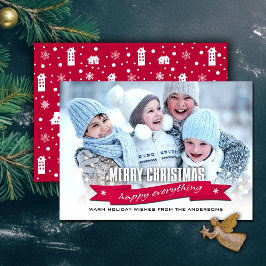 God Jul. Anpassningsbar Julfotoport Julkort