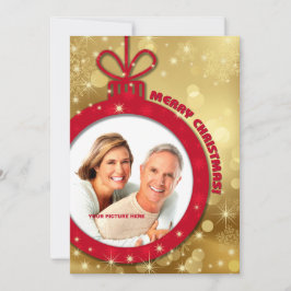 God jul. Anpassningsbar Julfotoport Julkort