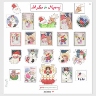 God jul Anpassningsbar-klippt vinylStickers II Klistermärken