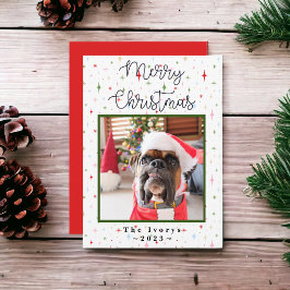 God jul Anpassningsbar Pet Hund Photo Julkort