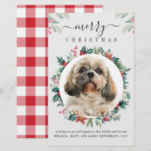 God jul Anpassningsbar Pet Owner-fotokort Brevpapper