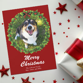 God jul Anpassningsbar Pet Photo Julkort