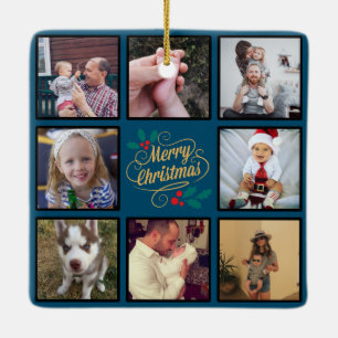 God jul Anpassningsbar Photo Collage Ceramic Orna Julgransprydnad Keramik