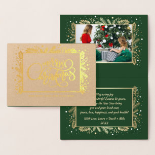 God Jul. Anpassningsbar Photo Luxury Real Folierat Kort