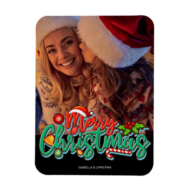 God jul Anpassningsbar Photo Magnet (Vertikal)