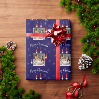 God jul Anpassningsbar Photo med Funny Gnomes Presentpapper