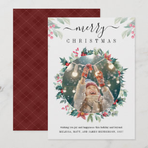 God jul Anpassningsbar Photo Mistletoe Julkort