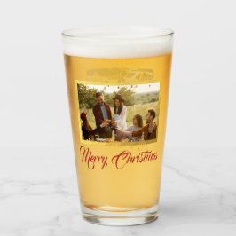 God jul Anpassningsbar Photo Pint Glass Glaskopp