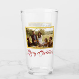 God jul Anpassningsbar Photo Pint Glass Glaskopp