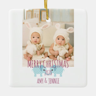 God jul Anpassningsbar Photo Twillingars Julgransprydnad Keramik