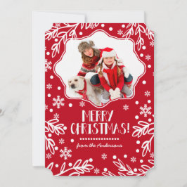 God jul. Anpassningsbar - Platt fotoport i julklap Julkort