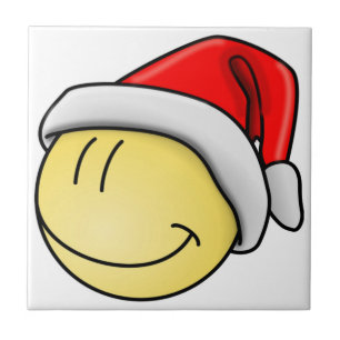 GOD JUL ANSIKTE SANTA KAKELPLATTA