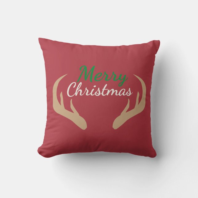 God jul Antler accent Pillow Kudde (Framsida)