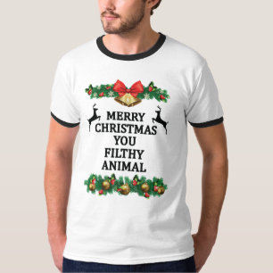 God jul är ditt smutsiga djur t shirt