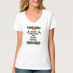 God jul är ditt smutsiga djur t shirt