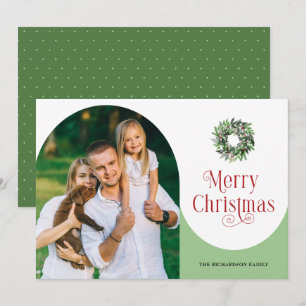 God jul Arched Photo Modern Julkort