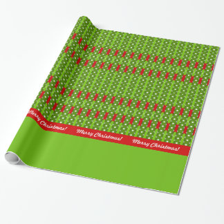 God jul! Argyle Rand Red & Grönt Anpassningsbar Presentpapper