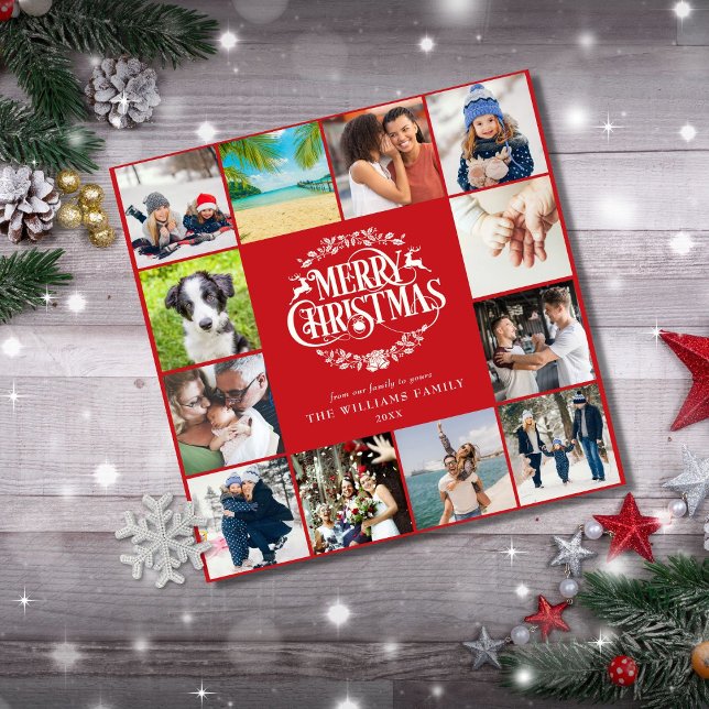 God jul Årsöversyn Foto Collage Högtid  Julkort (Skapare uppladdad)
