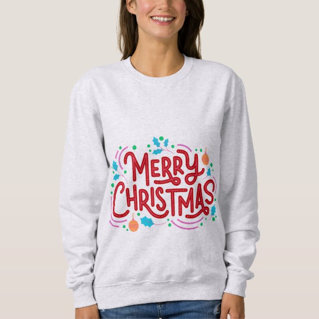 God jul Ash färg Sweatshirt for Women T Shirt (Framsida)