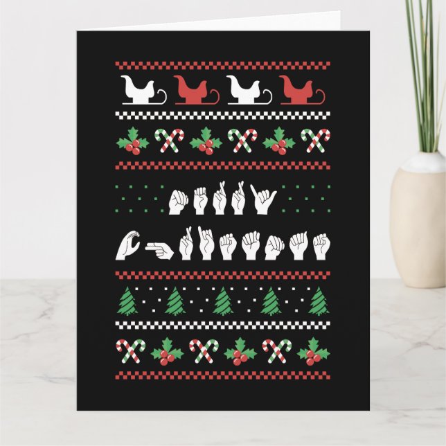 God jul - ASL American Sign Language I Kort (Framsida)