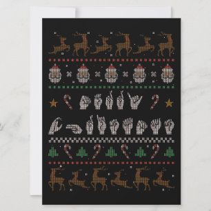 God jul - ASL American Sign Language II Julkort