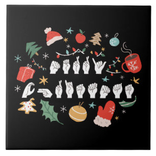 God jul - ASL American Sign Language III Kakelplatta