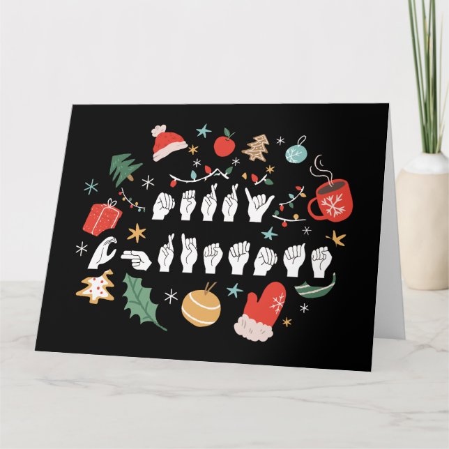 God jul - ASL American Sign Language III Kort (Framsida)