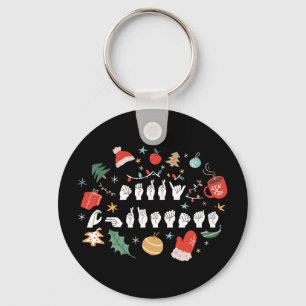 God jul - ASL American Sign Language III Nyckelring