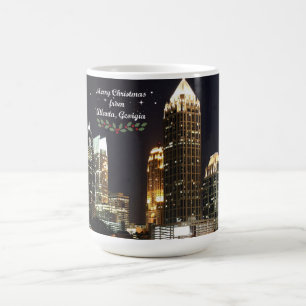 "God Jul," Atlanta, Georgia Skyline Kaffemugg