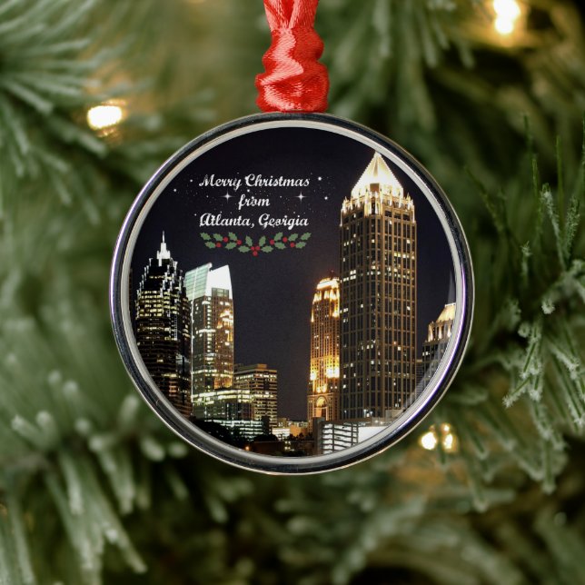 "God jul," Atlanta, Georgien, Julgransprydnad Metall (Träd)