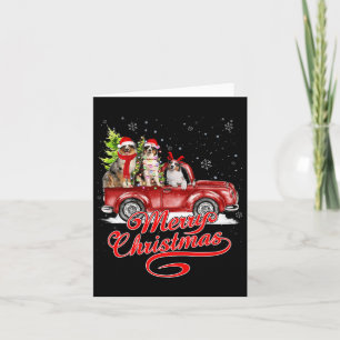 God jul Australian shepherd Santa Reindeer Kort