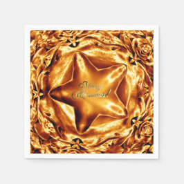 God jul av Copper Star Faux Golf Foil Pappersservett