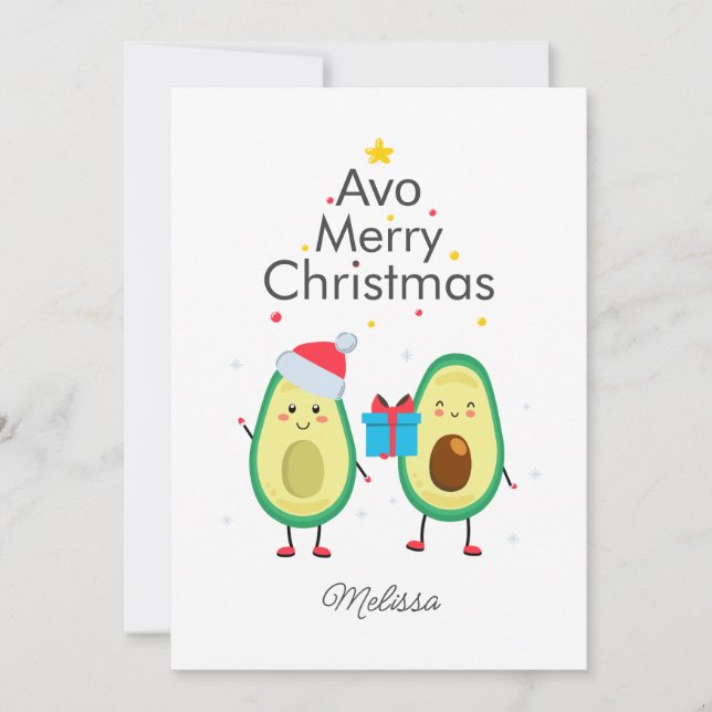 God jul Avocado Gag Holiday Greetings (Framsida)