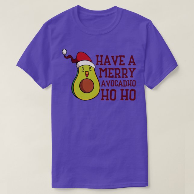 God jul Avocado Keto Fruit Diet Helgdag Keto Foo T Shirt (Design framsida)