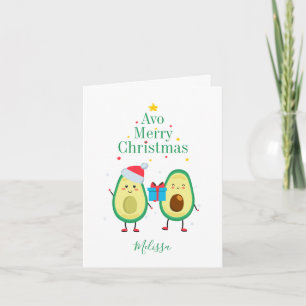 god jul Avocado Personlig Illustration  Anteckningskort