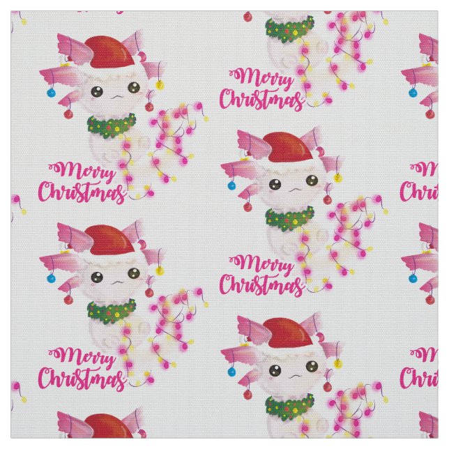 god jul axolotl Santa Tyg (Provkarta)