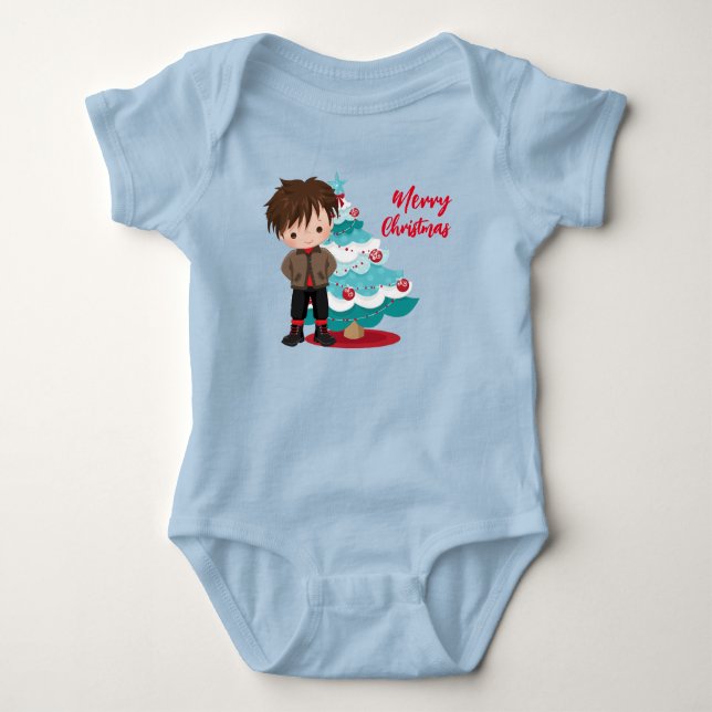 God jul Baby Bodykostym T Shirt (Framsida)
