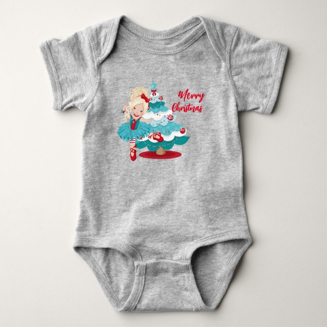God jul Baby Bodykostym T Shirt (Framsida)