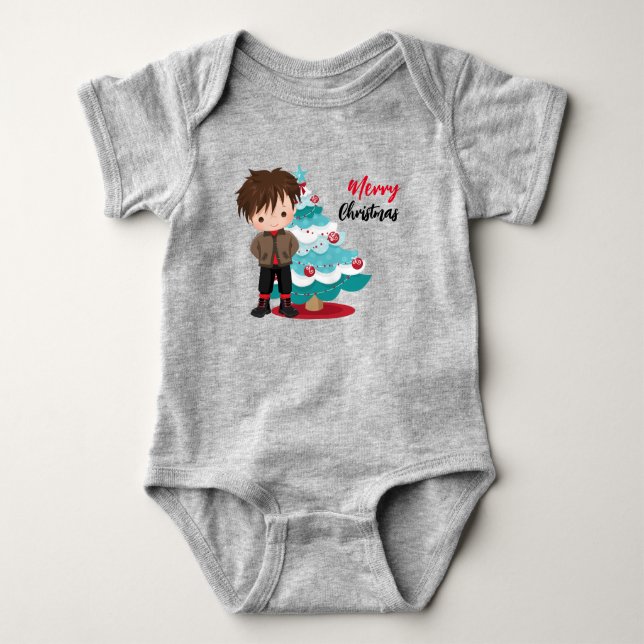 God jul Baby Bodykostym T Shirt (Framsida)