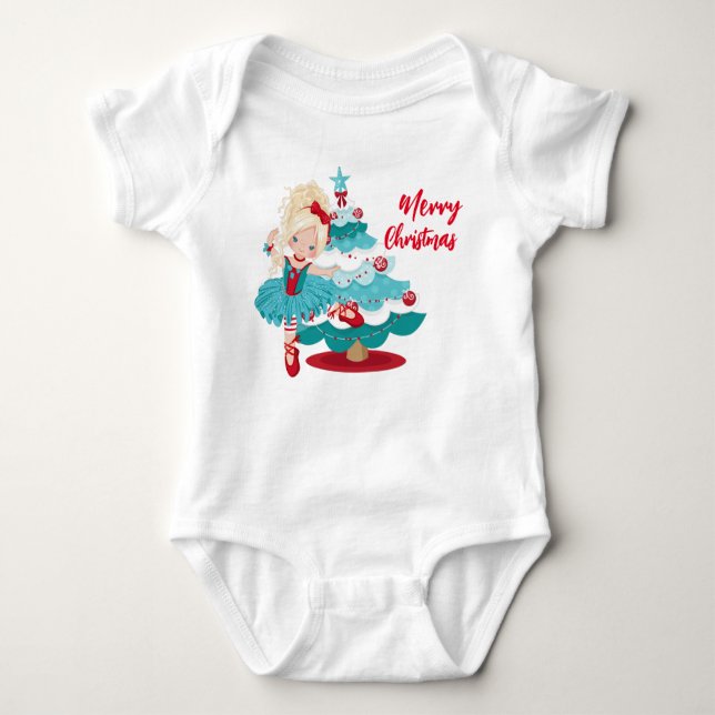 God jul Baby Bodykostym T Shirt (Framsida)