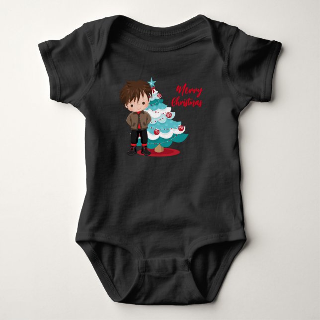 God jul Baby Bodykostym T Shirt (Framsida)