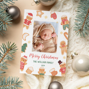 God Jul Baby Foto Julkort Inbjudningar