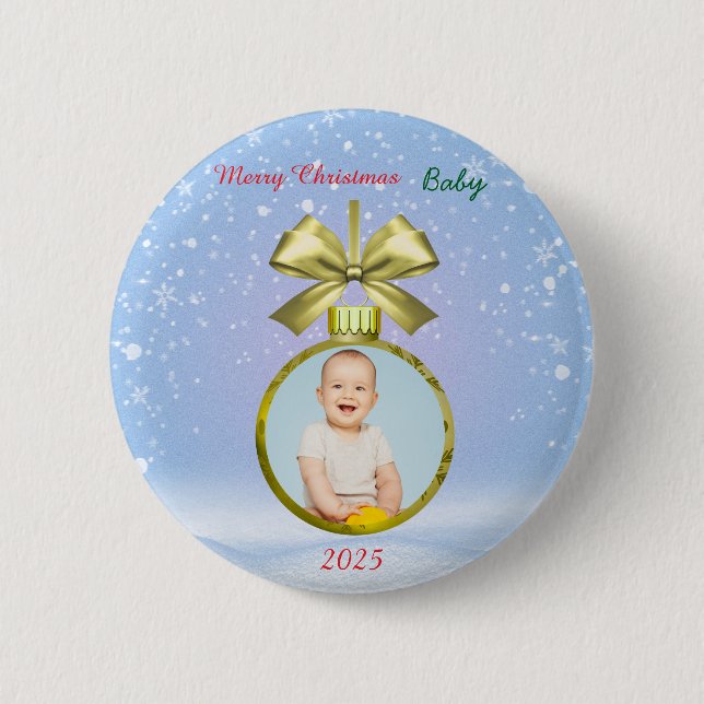 God Jul Baby Foto  Knapp (Framsida)