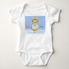 God Jul Baby Foto  T Shirt