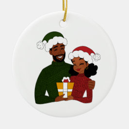 God jul Baby Grönt och Röd Julgransprydnad Keramik